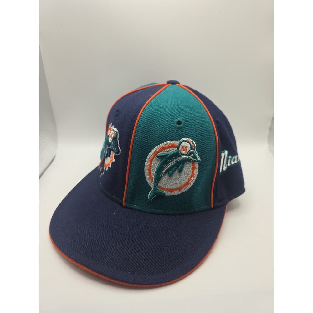 HTF Miami Dolphins Wool Hat Reebok Size 7 1/4